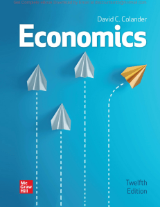 Economics, 12e David Colander
