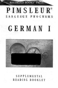 Pimsleur - German I - Booklet