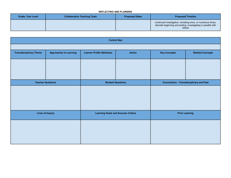 PYP Planner