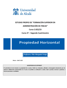 Temario Propiedad Horizontal 2022-23