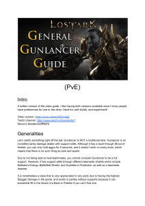 General Gunlancer Guide (PvE)
