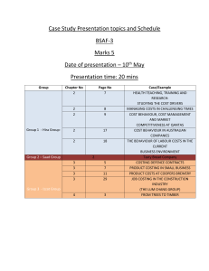 Case Study Presentation topics and Schedule