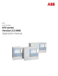 1MRK500127-UUS E en Operation manual  670 series version 2.2 ANSI