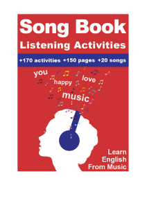 song book listening activities