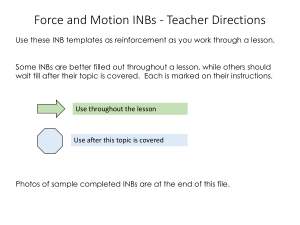 Force and Motion Paper INB Template Bundle Spanish