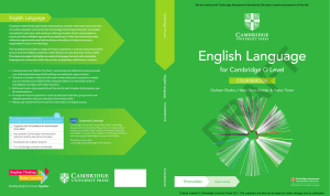 Cambridge Olevel English CB CI Sample