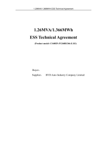 1.26MVA-1.366MWh ESS Technical Agreement (290Ah)