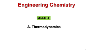 Engineering Chemistry: Thermodynamics Basics