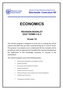 Economics.Gr.10 Revision Booklet T3 & T4