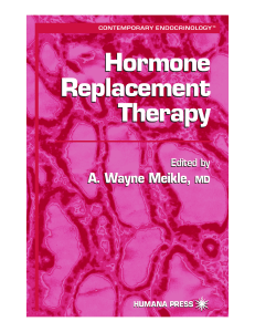 Hormone Replacement Therapy CONTEMPORARY
