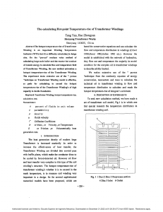 The calculating hot-point temperature-rise of transformer windings