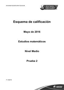 Mathematical studies paper 2  SL markscheme Spanish