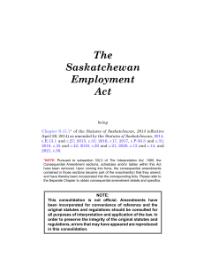 Sask Employment Act