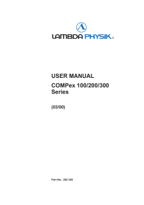 USER MANUAL COMPex 100 200 300 Series