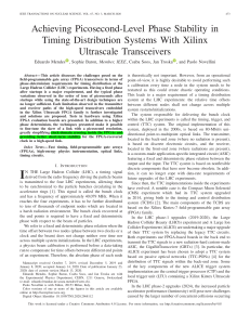 【1】Achieving Picosecond-Level Phase Stability in Timing Distribution Systems With Xilinx Ultrascale Transceivers