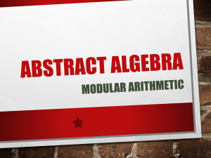 1 AA - Modular Arithmetic
