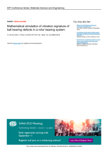 Mathematical simulation of vibration signature of ball bearing defects in a rotor bearing system