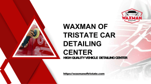 Waxman of Tristate Car Detailing Center presentation 2003