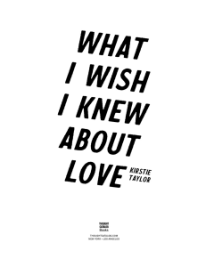 Kirstie Taylor - What I Wish I Knew About Love (2021, Thought Catalog Books) - libgen.li