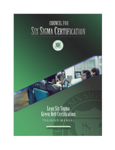 LSS Green BeltCertification Training Manual CSSC