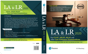 516617109-Bhardwaj-A-P-Legal-Awareness-and-Legal-Reasoning-2020-for-CLAT-AILET-SLAT-and-Other-Law-Entrance-Examinations-2020-Pearson-India-Education-Ser