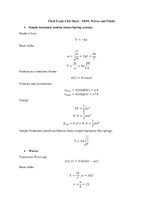 Physics 1 Final exam cheat sheet