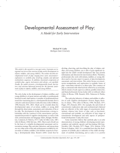 Developmental assessment of play