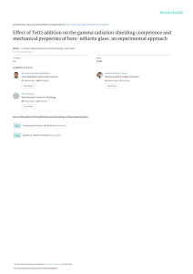 Effect of TeO2 addition on the gamma radiation shielding competence and mechanical properties of boro-tellurite glass- an experimental approach