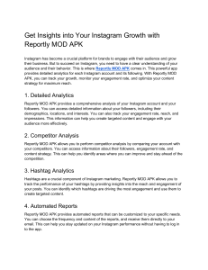 Get Insights into Your Instagram Growth with Reportly MOD APK