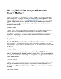 Get Insights into Your Instagram Growth with Reportly MOD APK