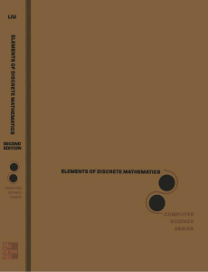 Elements of discrete mathematics Liu C L
