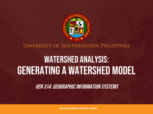 GEn-314 Watershed-Analysis Generating-a-Watershed-Model