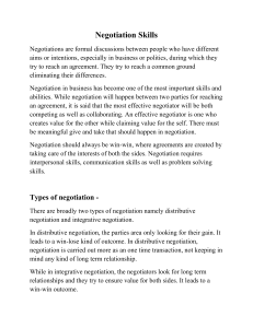 Negotiation Skills pdf