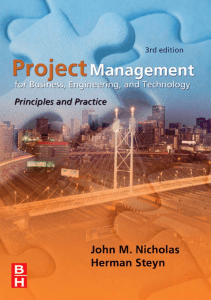 Nicholas' Project Mgt 4 Business, Engineering and Technology 3rd ed