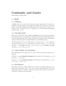 1-limits and continuity
