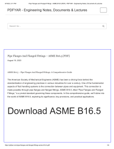 Pipe Flanges and Flanged Fittings - ASME B16.5 [PDF] - PDFYAR