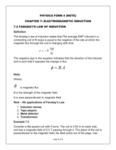 7.2 FARADAY’S LAW OF INDUCTION