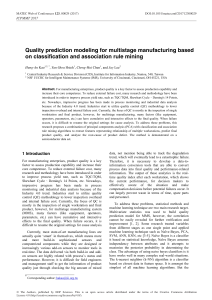 Quality prediction modeling for multistage manufac