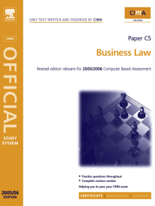 CIMA Business Law