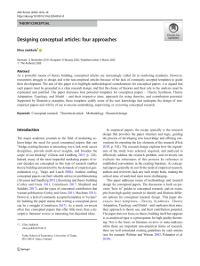 Designing conceptual articles four approaches