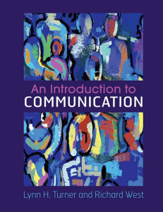 An Introduction to Communication by Turner West