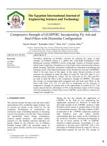 GUHPFRC Compressive Strength with Fly Ash and Steel Fibers