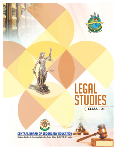 Legal Studies Text Book Class XII Full Notes