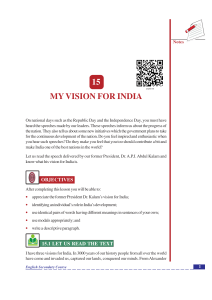 My Vision For INDIA