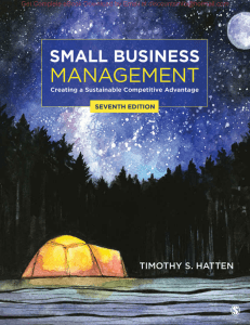 Small Business Management, 7e Timothy S. Hatten