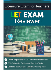 Free LET Review 2020 Licensure Examination for Teachers LET Exam Reviewer pdfbooksforum.com