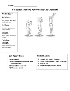 Basketball Shooting BEEF cue checklist