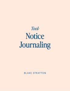 Notice Journaling