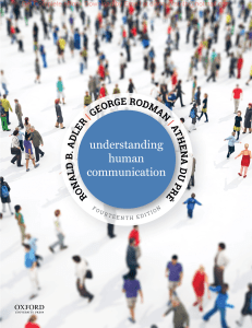 Understanding Human Communication, 14e Ronald Adler, George Rodman, Athena du Pré
