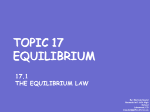 7HL.17.1 THE EQUILIBRIUM LAW (1)